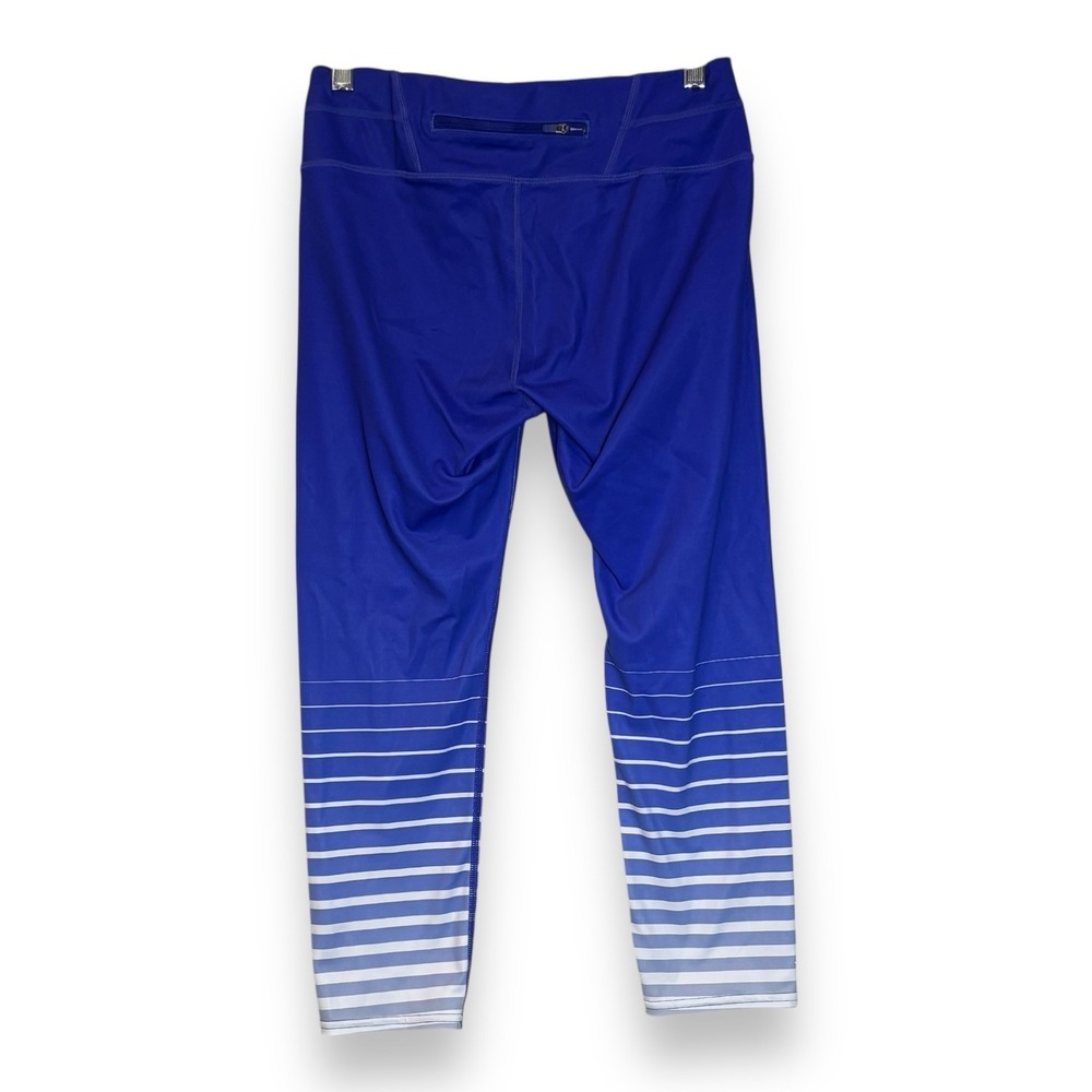 Athleta Stripe Fade Sonar Capri Cropped Women's S Vibrant‎ Cobalt Leggings